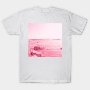 A rocky seaside in Oman pink version T-Shirt